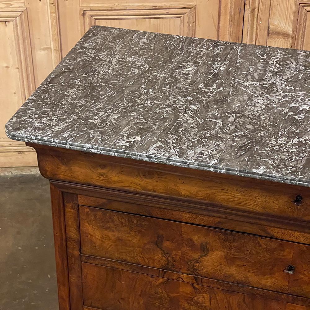 19th Century French Louis Philippe Period Marble Top Commode 3
