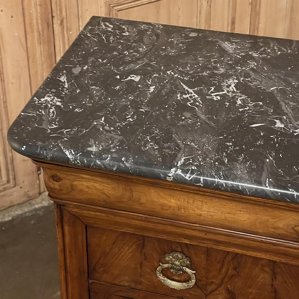 19th Century French Louis Philippe Period Marble Top Commode 3