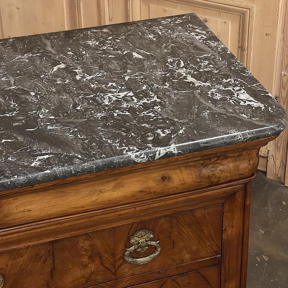 19th Century French Louis Philippe Period Marble Top Commode 4
