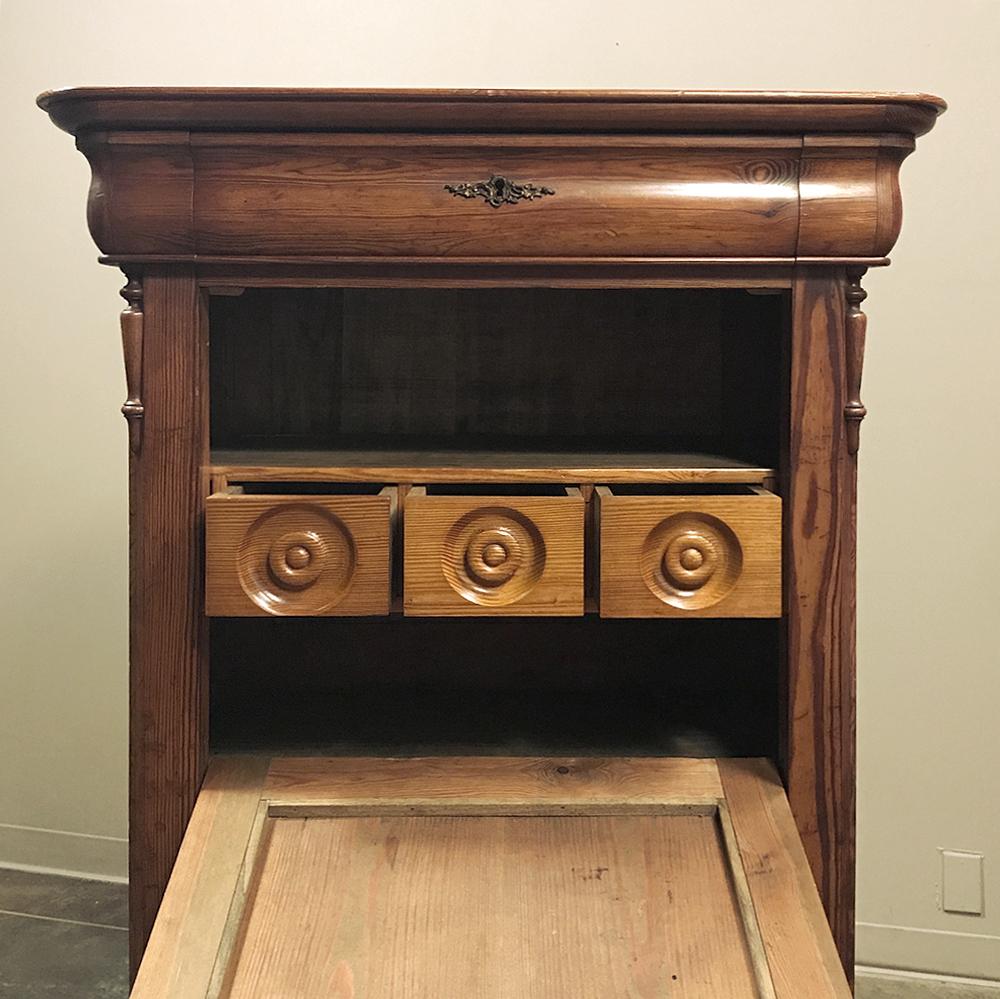 19th Century French Louis Philippe Period Pine Secretary For Sale 1