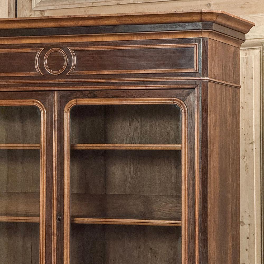 Verre Secrétaire ~ Bibliothèque d'époque Louis Philippe du 19e siècle en vente