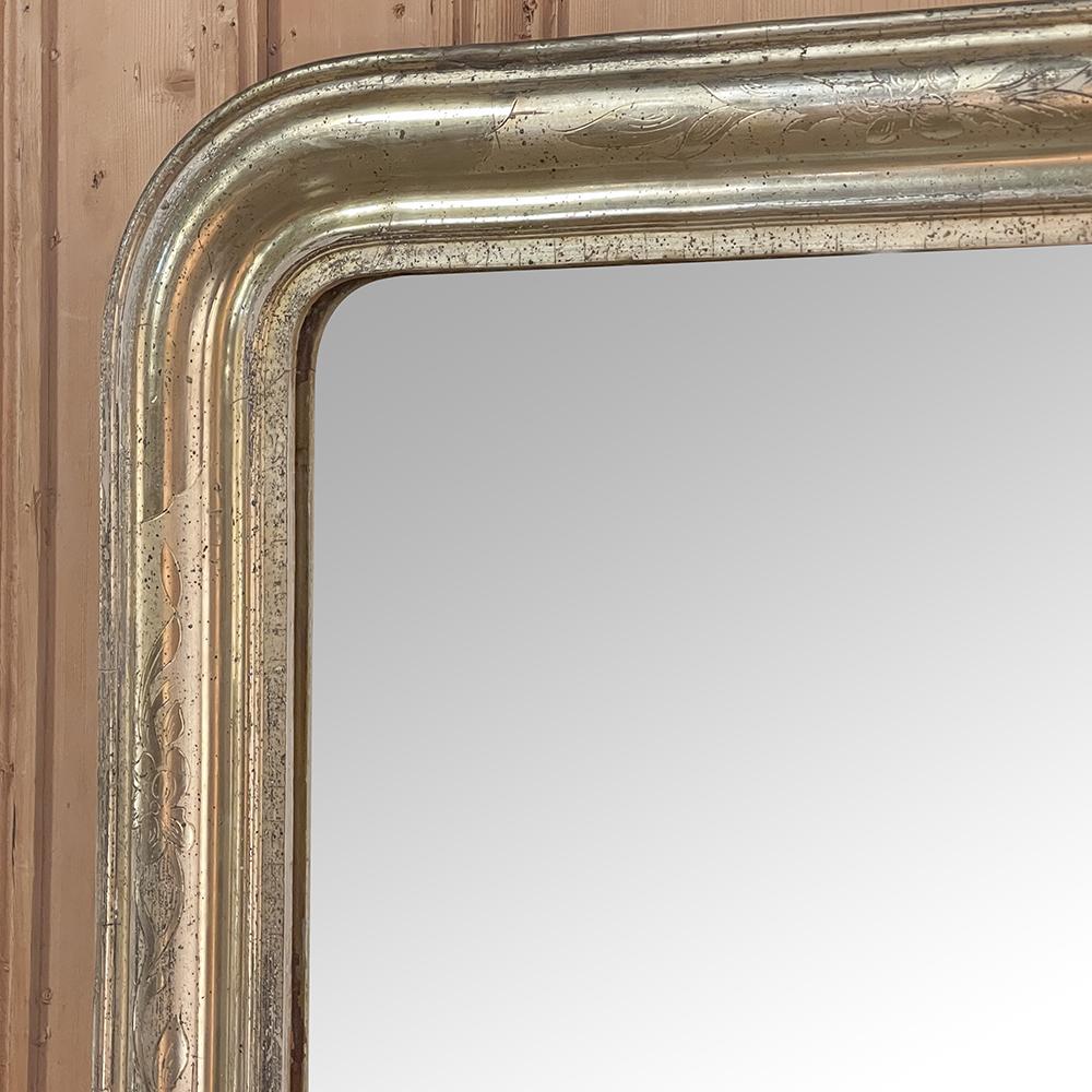 19th Century French Louis Philippe Period Silvered Mirror 6