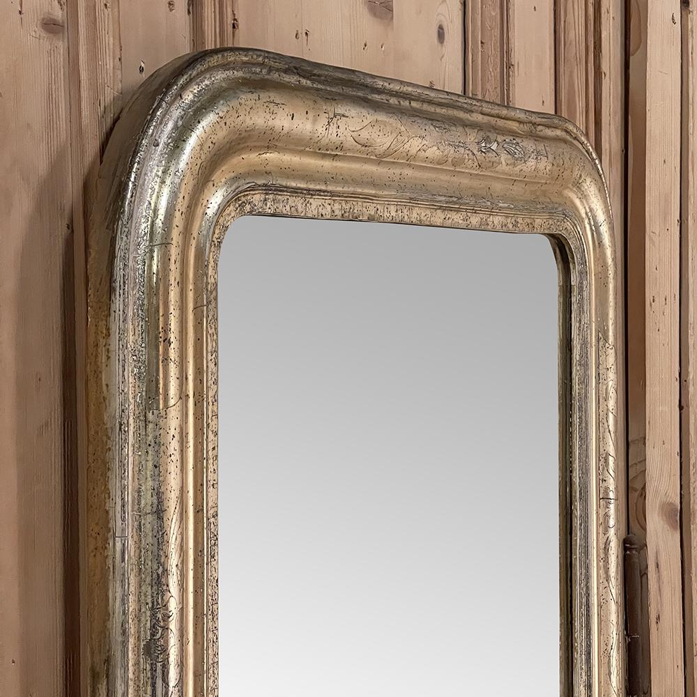 19th Century French Louis Philippe Period Silvered Mirror 9