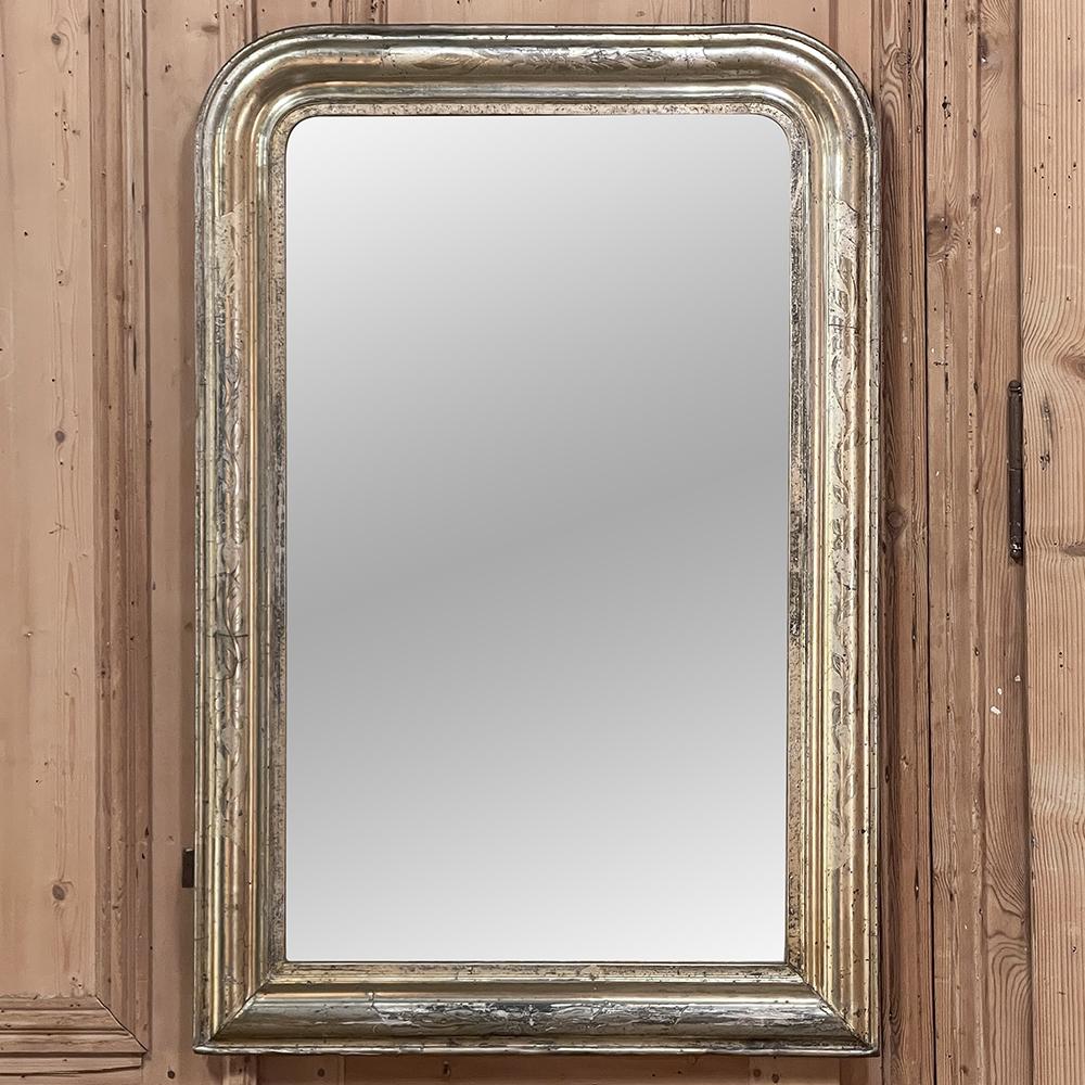 Hand-Crafted 19th Century French Louis Philippe Period Silvered Mirror