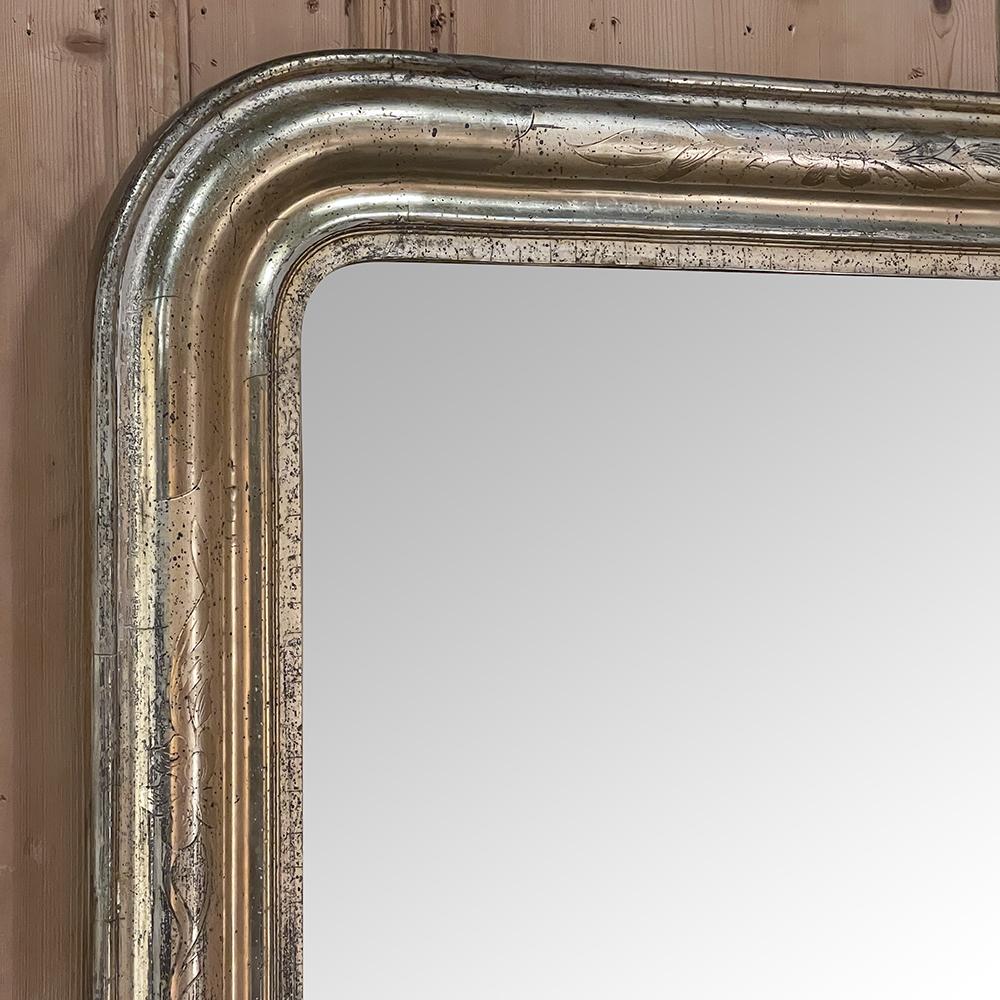 19th Century French Louis Philippe Period Silvered Mirror 1