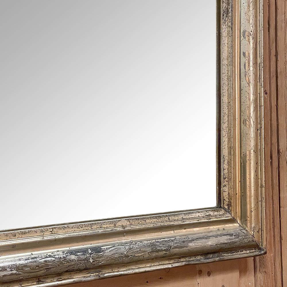 19th Century French Louis Philippe Period Silvered Mirror 3