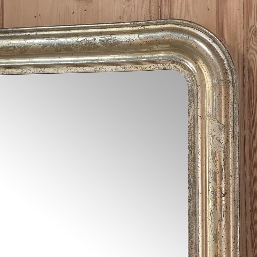 19th Century French Louis Philippe Period Silvered Mirror 5