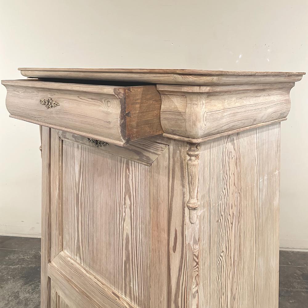 19. Jahrhundert Französisch Louis Philippe Periode Stripped Kiefer Sekretär im Angebot 9