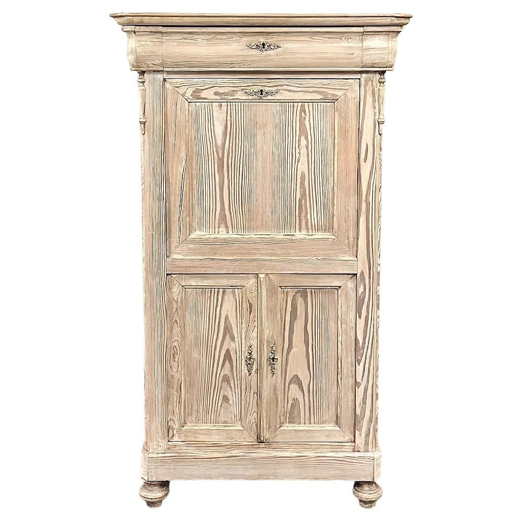 19. Jahrhundert Französisch Louis Philippe Periode Stripped Kiefer Sekretär