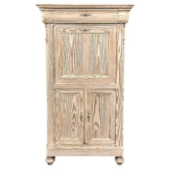 19th Century French Louis Philippe Period Stripped Pine Secretary