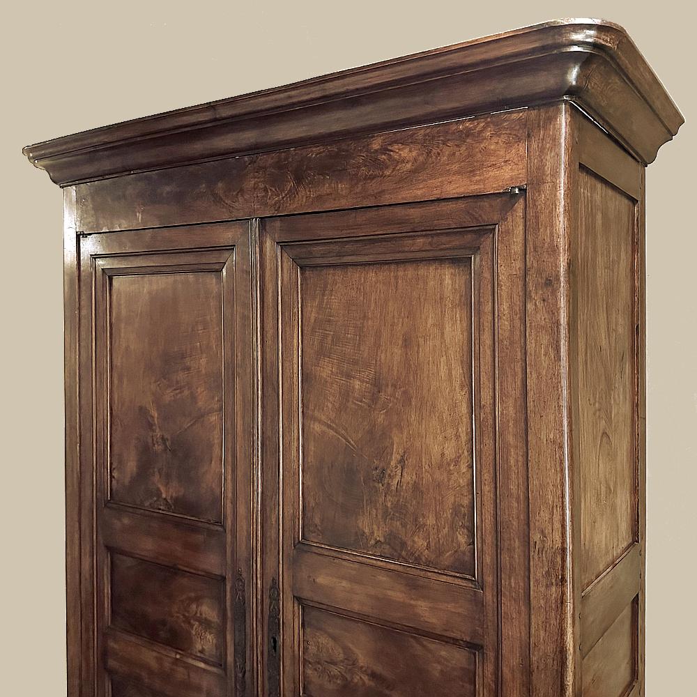 19th Century French Louis Philippe Period Walnut Armoire For Sale 8