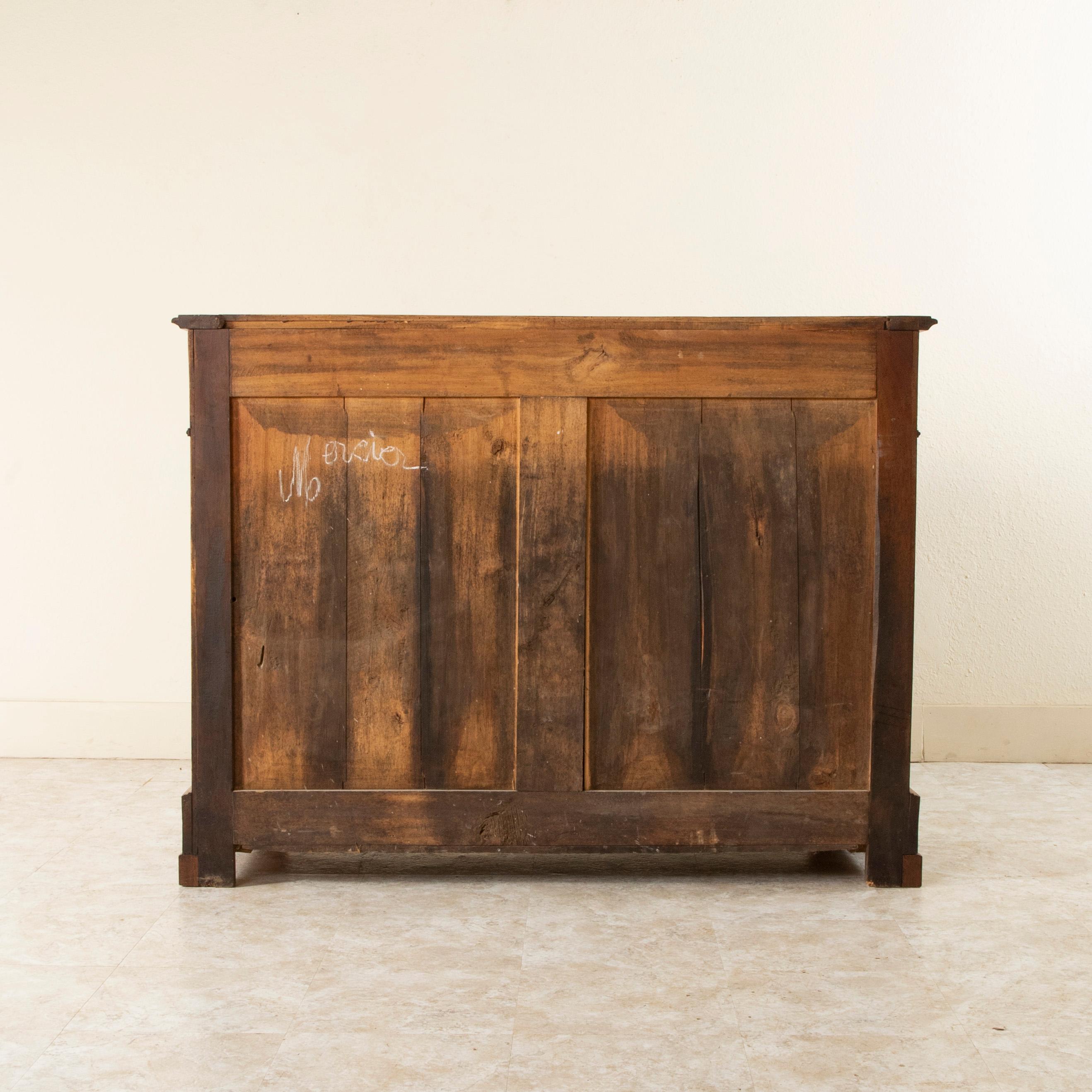 19th Century French Louis Philippe Period Walnut Buffet or Sideboard, 21-in deep For Sale 1