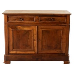 19th Century French Louis Philippe Period Walnut Buffet or Sideboard, 21-in deep