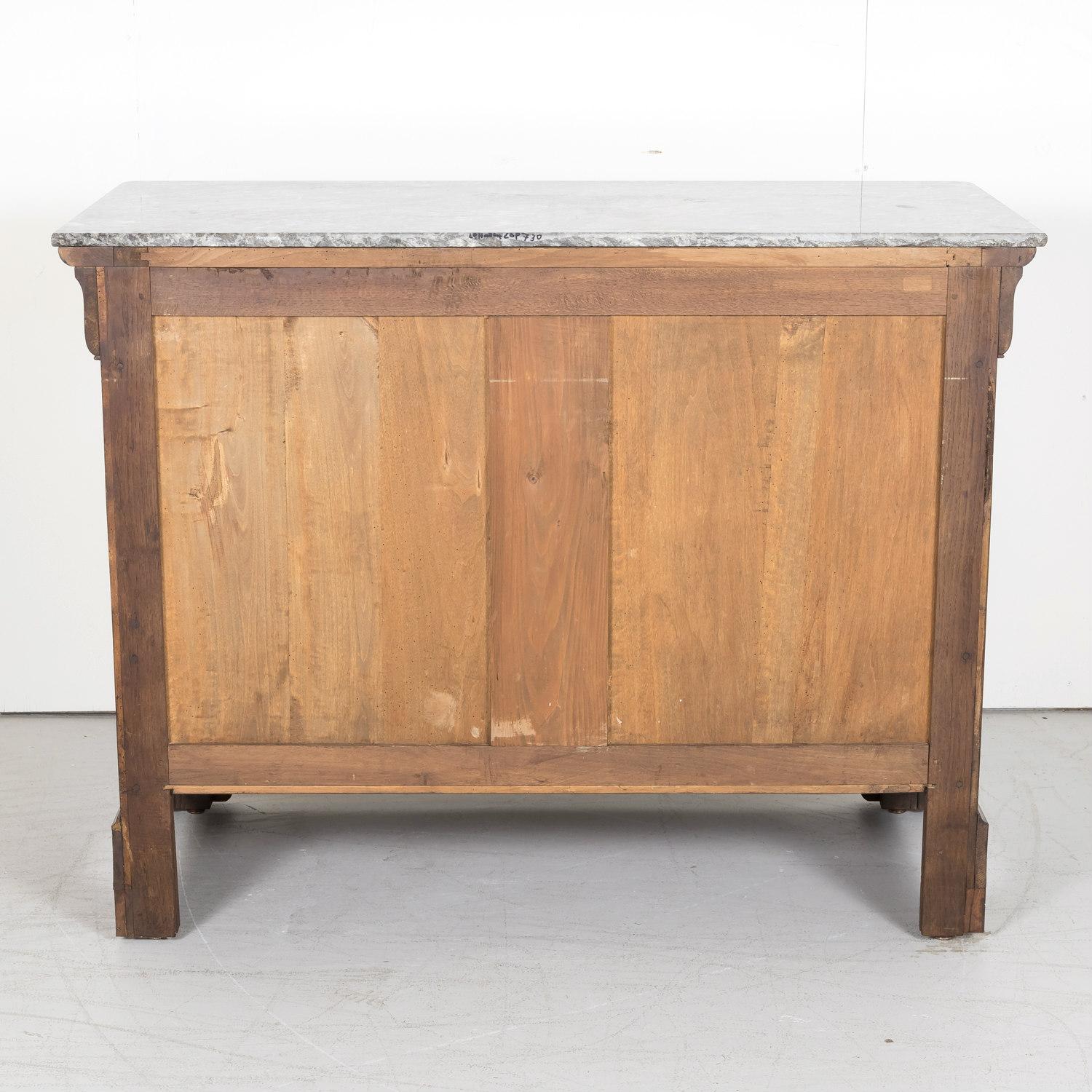 19th Century French Louis Philippe Period Walnut Commode with Bookmatched Front 16