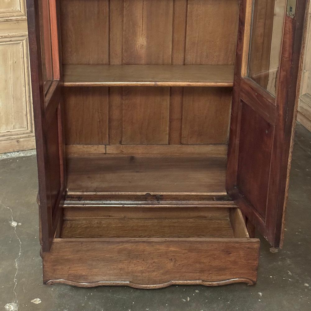 Vitrine ~ Bibliothèque en noyer d'époque Louis Philippe du 19e siècle en vente 9