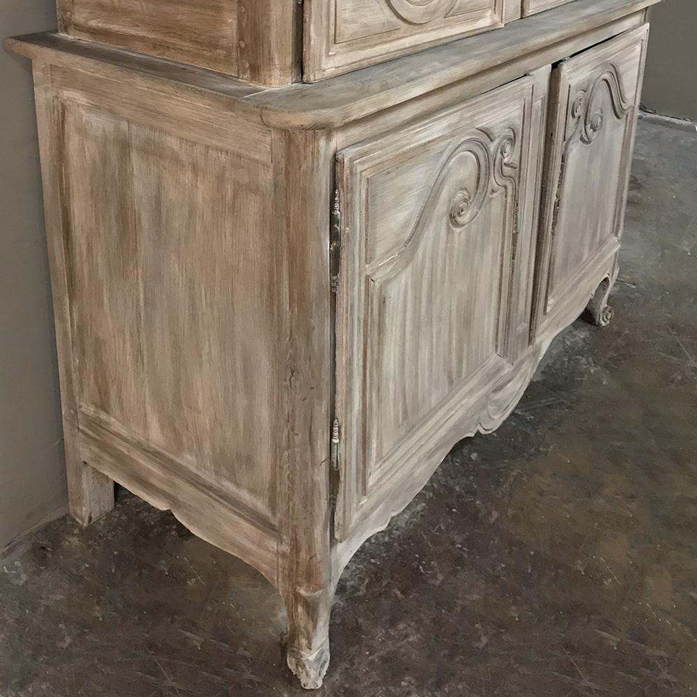 19th Century French Louis Philippe Period Whitewashed Buffet a Deux Corps 1