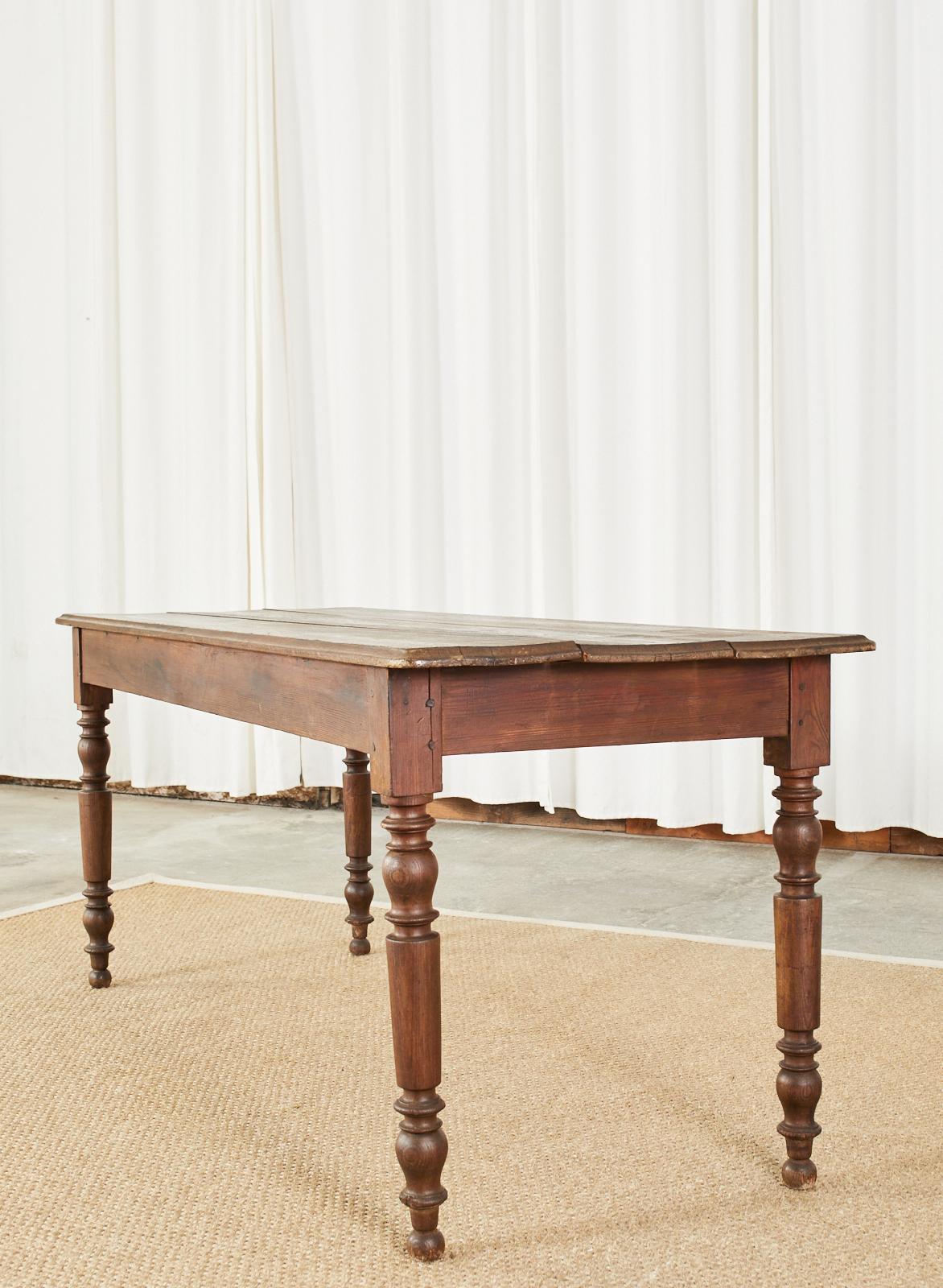 19th Century French Louis Philippe Pine Farmhouse Table 11