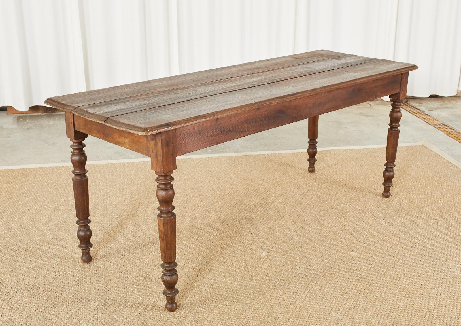 19th Century French Louis Philippe Pine Farmhouse Table 12