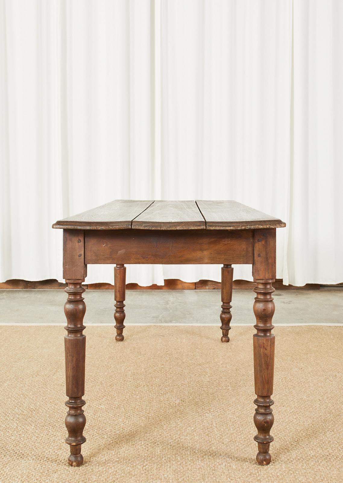 19th Century French Louis Philippe Pine Farmhouse Table 14