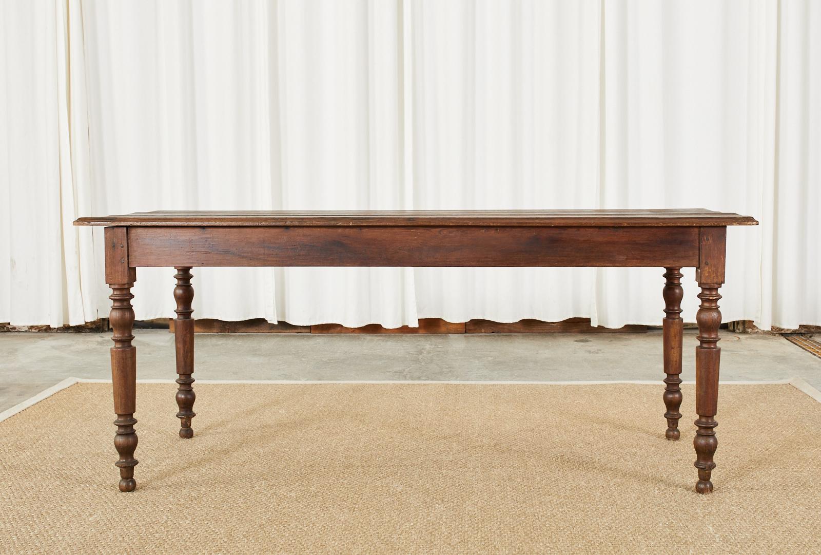 19th Century French Louis Philippe Pine Farmhouse Table 16