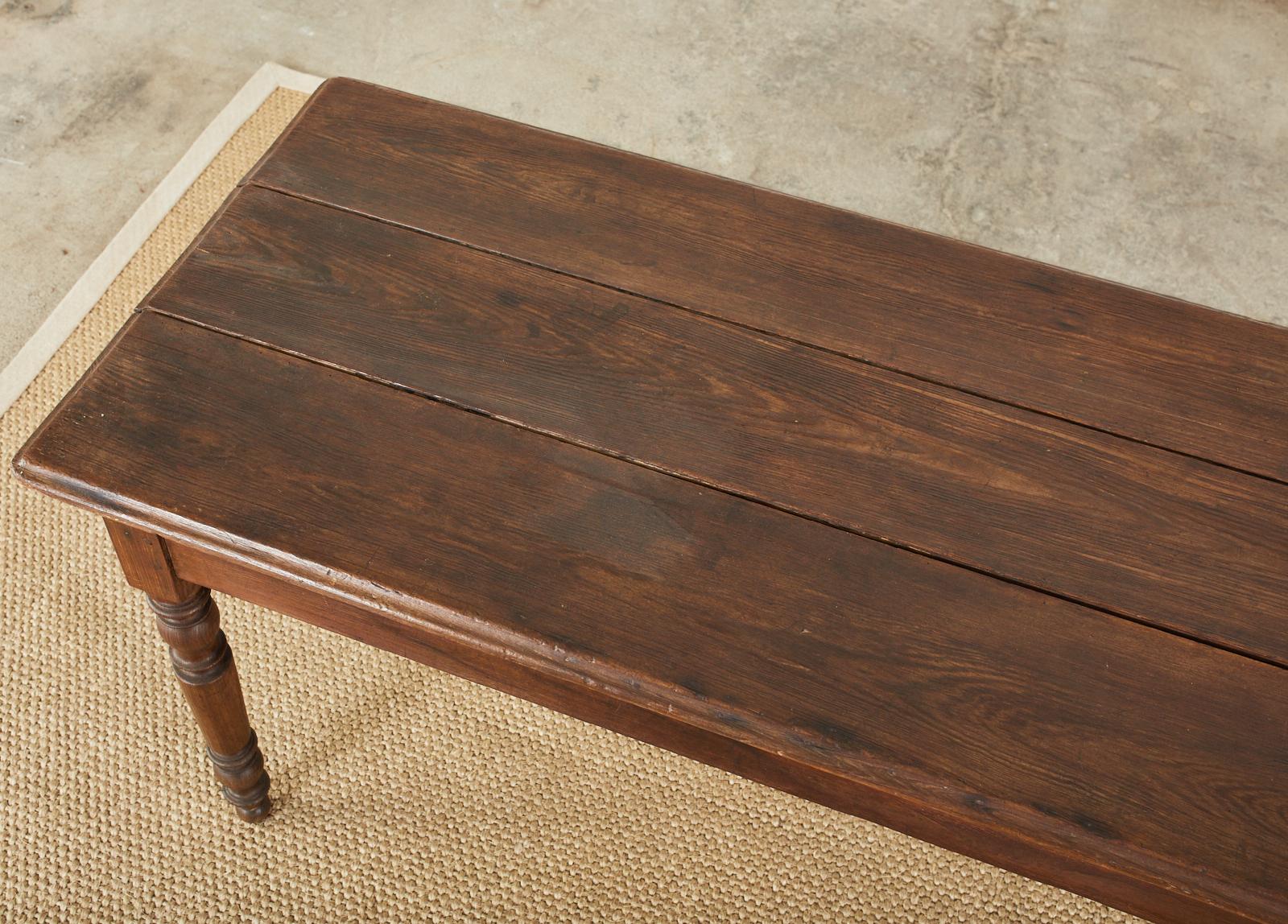 19th Century French Louis Philippe Pine Farmhouse Table 2