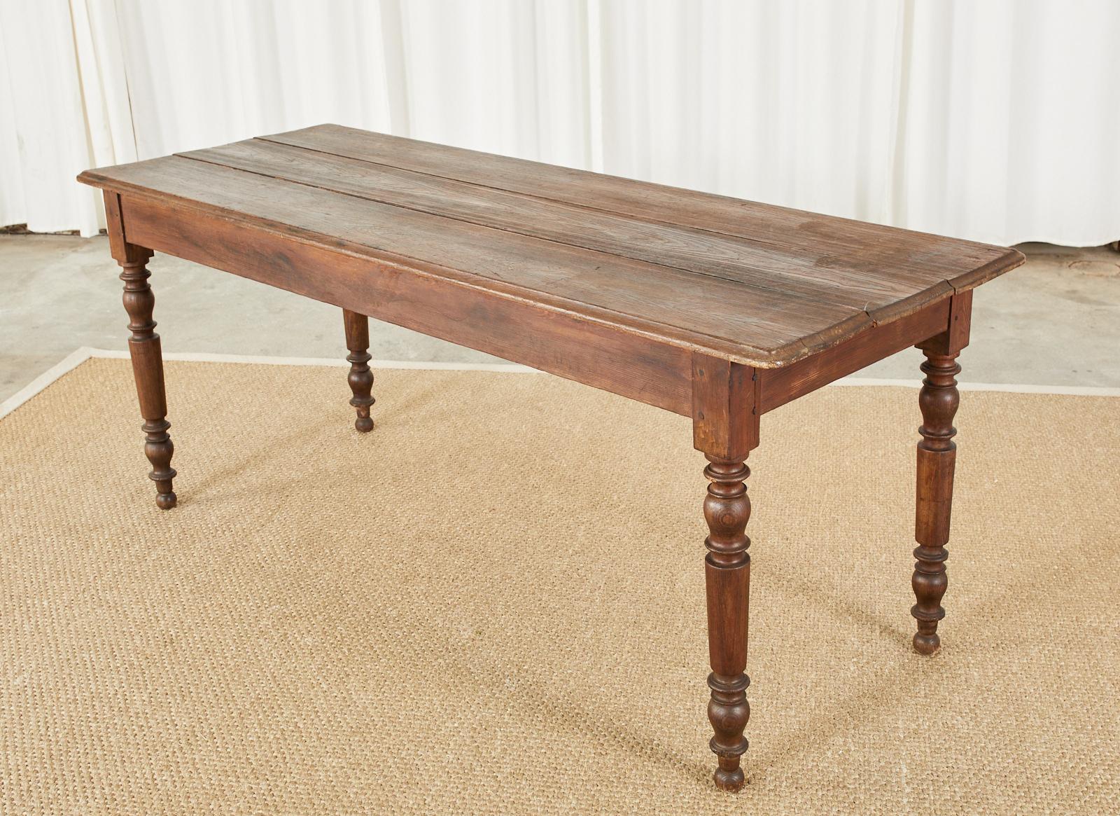 19th Century French Louis Philippe Pine Farmhouse Table 5