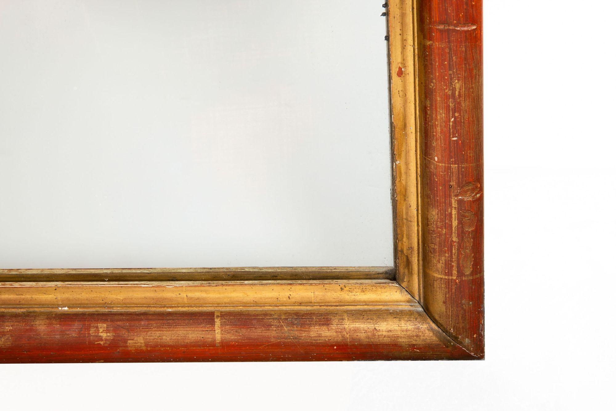 19th Century French Louis Philippe Rectangular Wall Mirror, 64” H In Good Condition For Sale In Shippensburg, PA