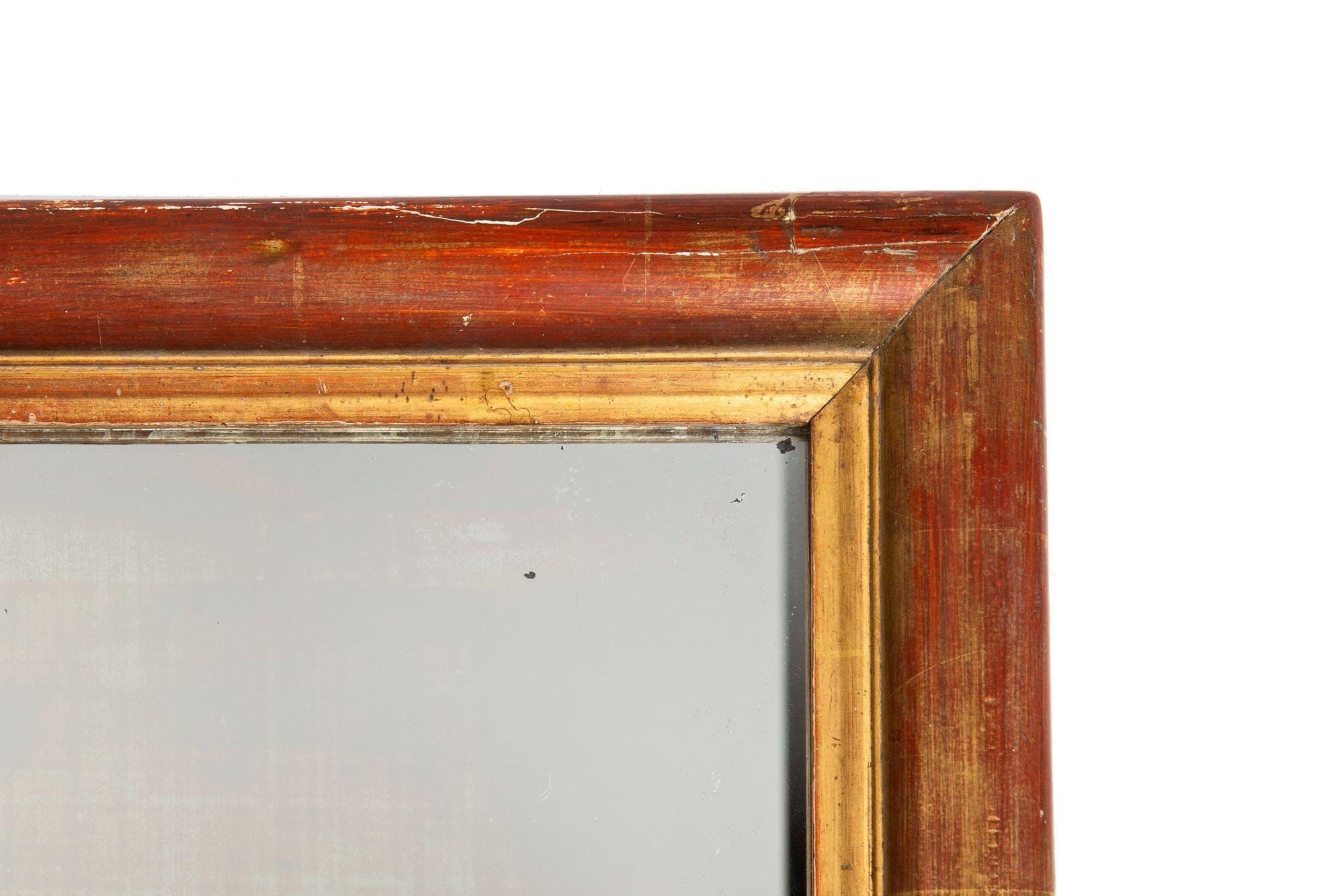 19th Century French Louis Philippe Rectangular Wall Mirror, 64” H For Sale 4