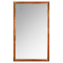 19th Century French Louis Philippe Rectangular Wall Mirror, 64” H