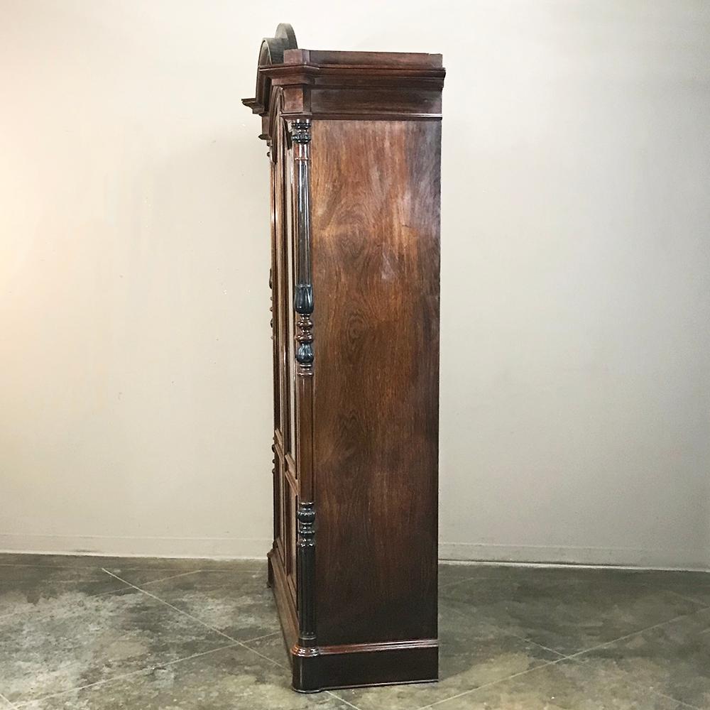 19th Century French Louis Philippe Rosewood Bookcase For Sale 1