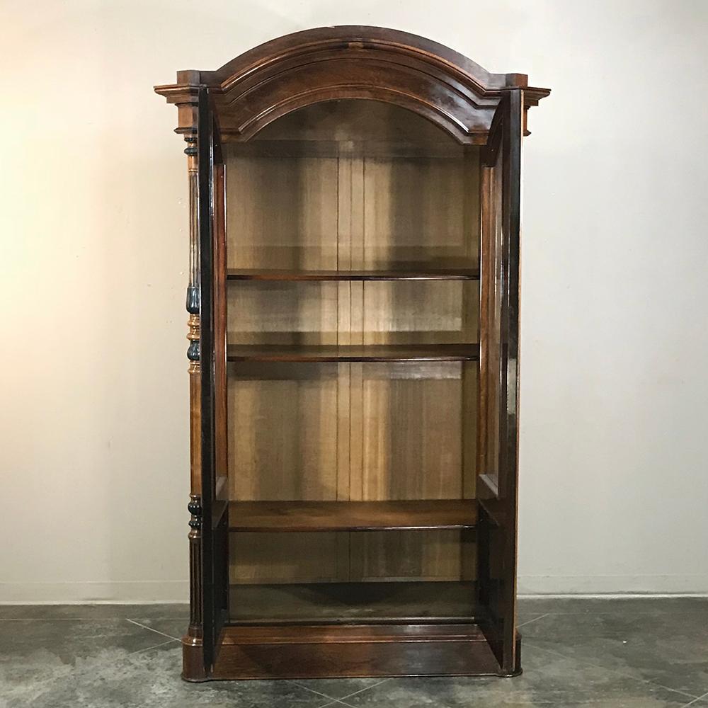 19th Century French Louis Philippe Rosewood Bookcase For Sale 3