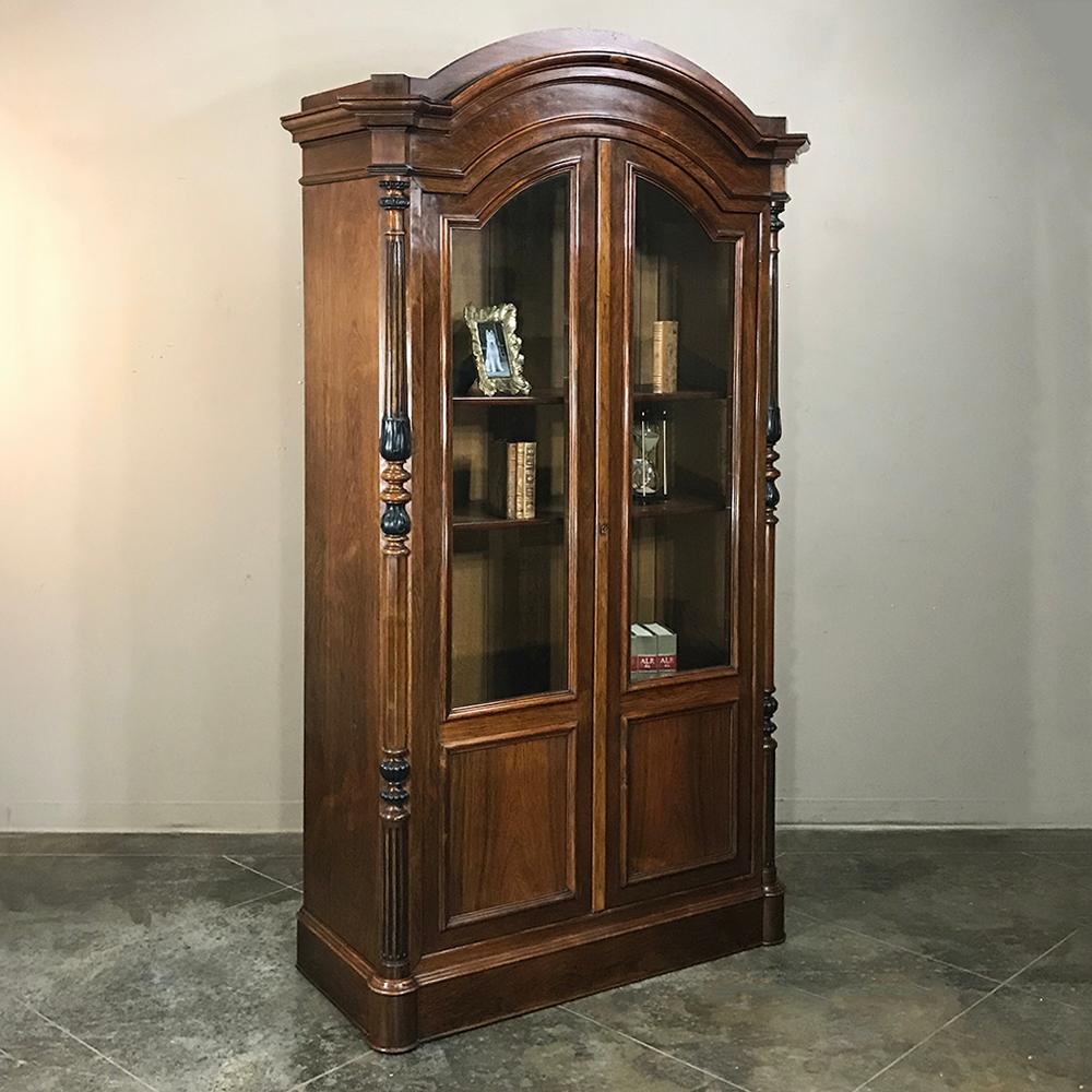 19th Century French Louis Philippe Rosewood Bookcase For Sale 4