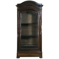 19th Century French Louis Philippe Rosewood Display Armoire, Bookcase