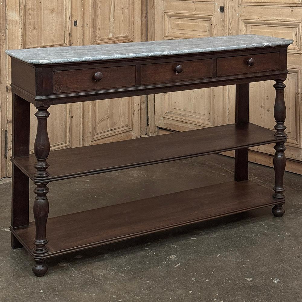 Hand-Crafted 19th Century French Louis Philippe Server ~ Console ~ Etagere For Sale