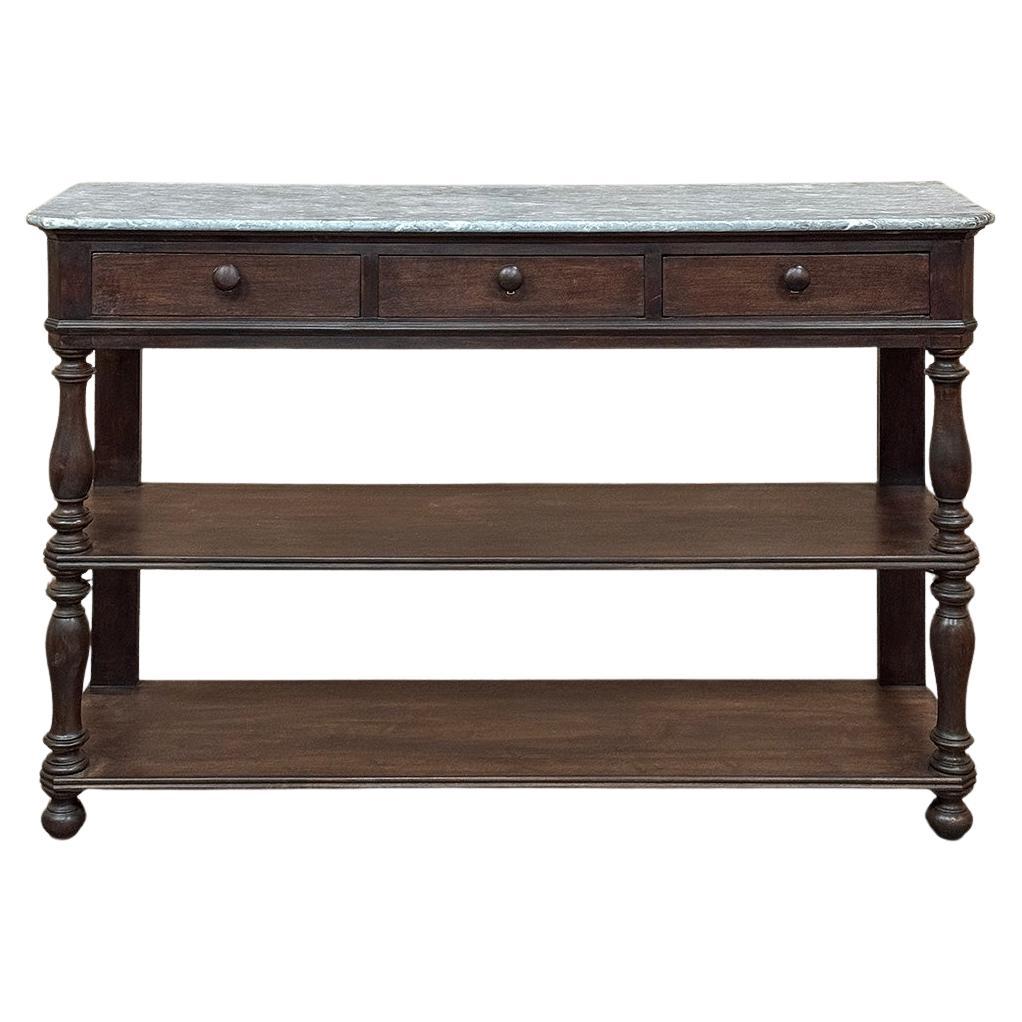 19th Century French Louis Philippe Server ~ Console ~ Etagere For Sale
