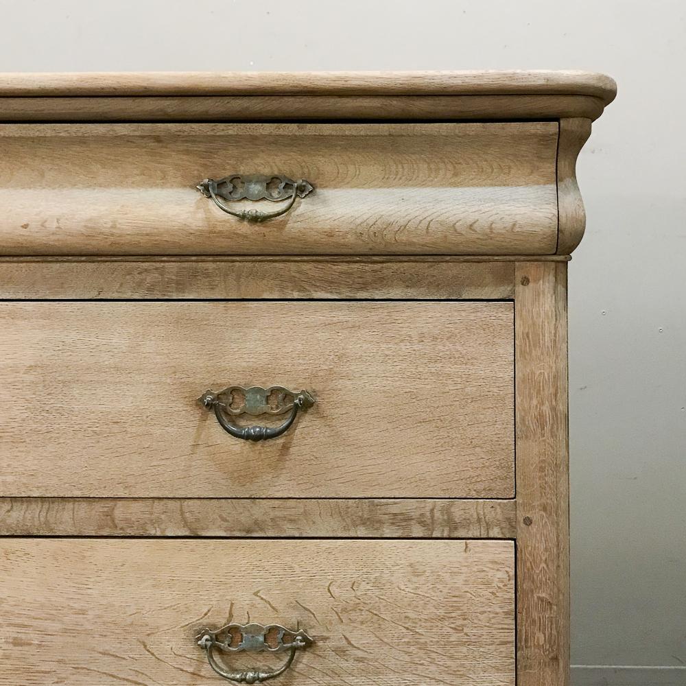 19th Century French Louis Philippe Stripped Oak Commode 3