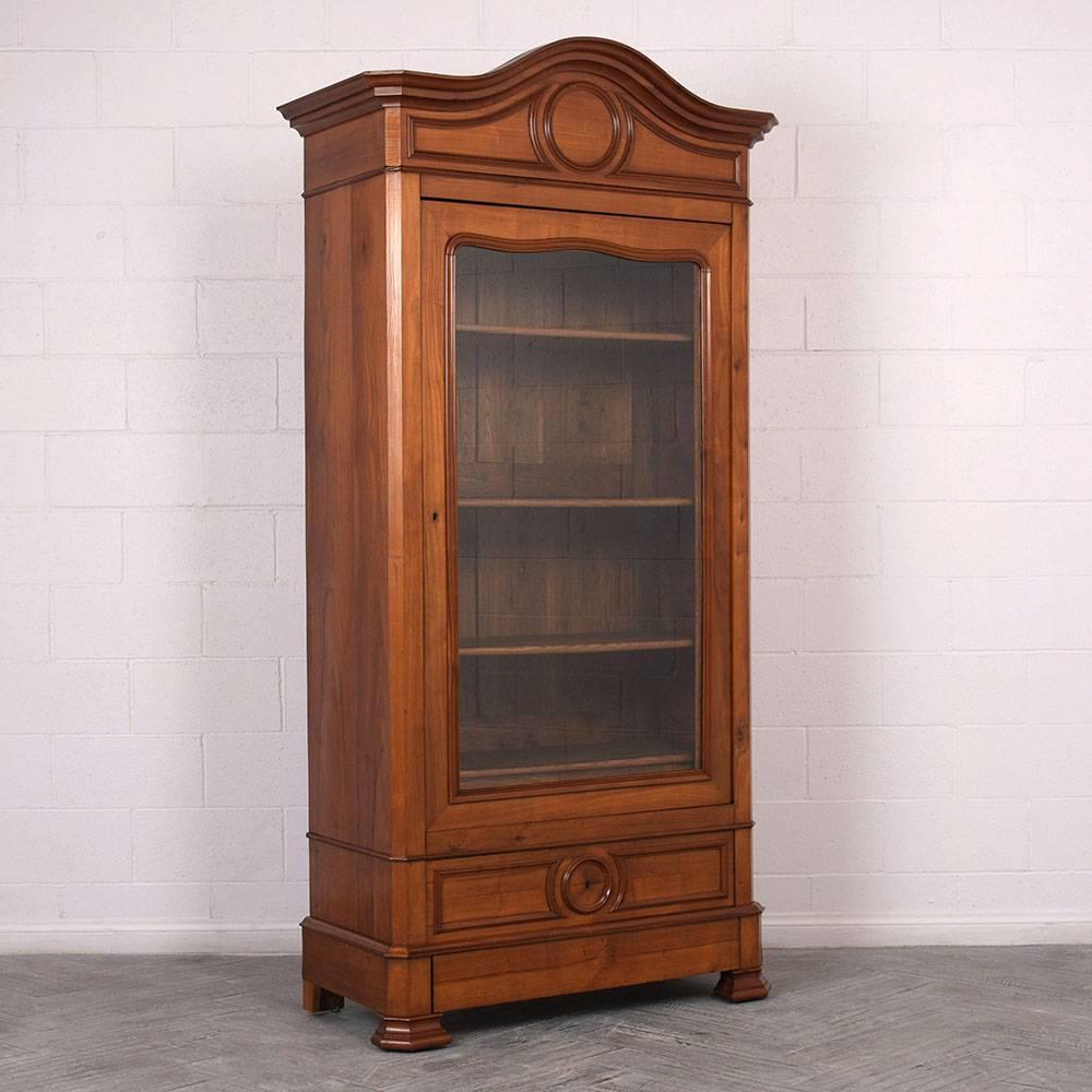 Carved 19th Century French Louis Philippe-Style Bookcase
