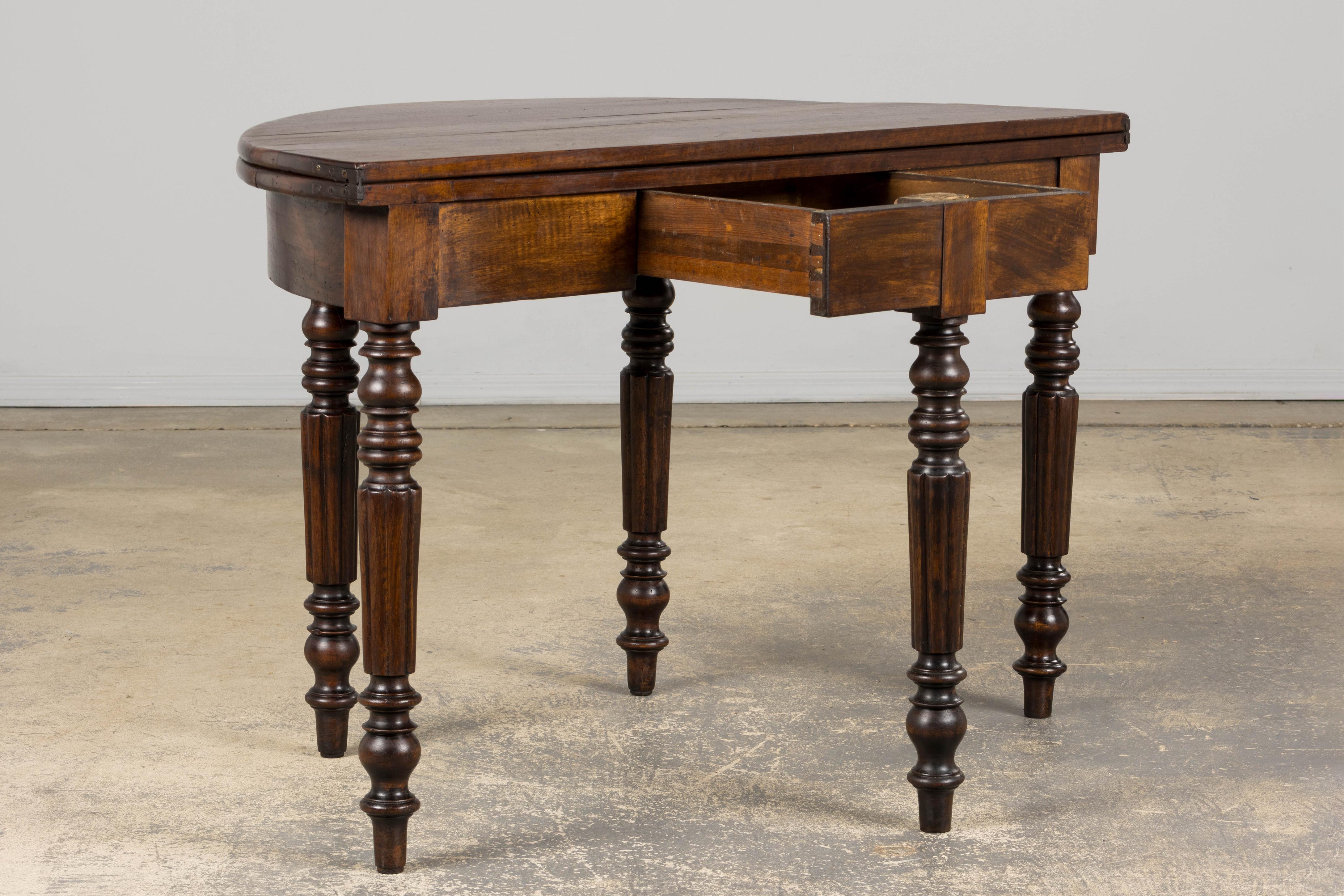Console pliante en noyer de style Louis Philippe, 19e siècle, France en vente 7