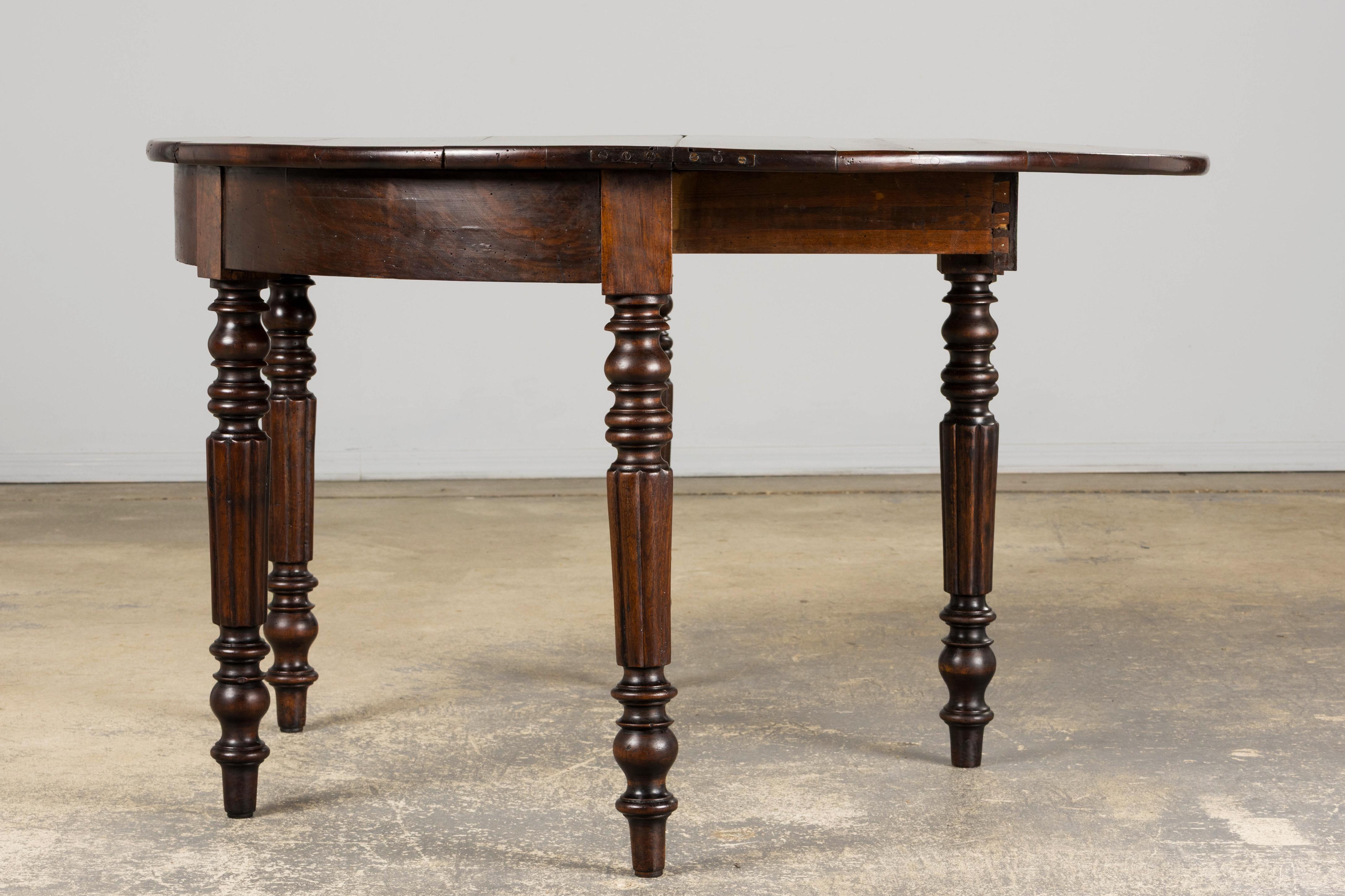 Console pliante en noyer de style Louis Philippe, 19e siècle, France en vente 9