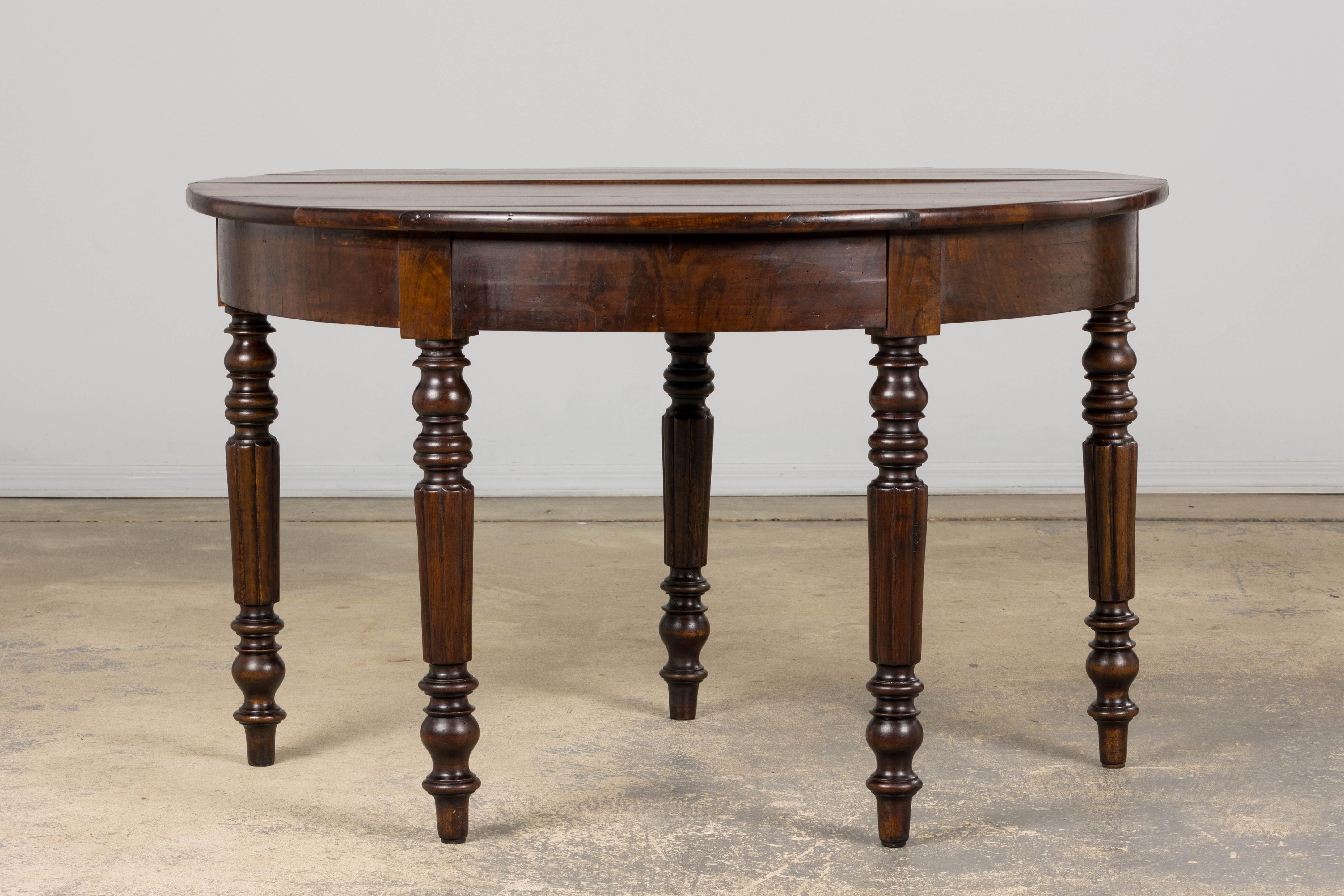 Console pliante en noyer de style Louis Philippe, 19e siècle, France en vente 12