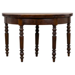 Console pliante en noyer de style Louis Philippe, 19e siècle, France