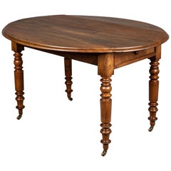 19th Century French Louis Philippe Style Drop-Leaf Dining Table