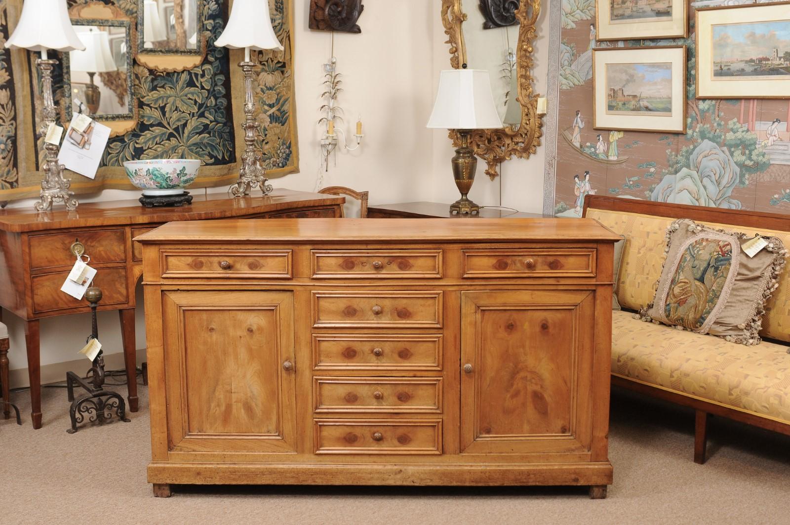 19th Century French Louis Philippe Style Fruitwood Enfilade 16