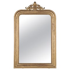 19th Century French Louis Philippe Style Gilded Mirror 43" x 27"