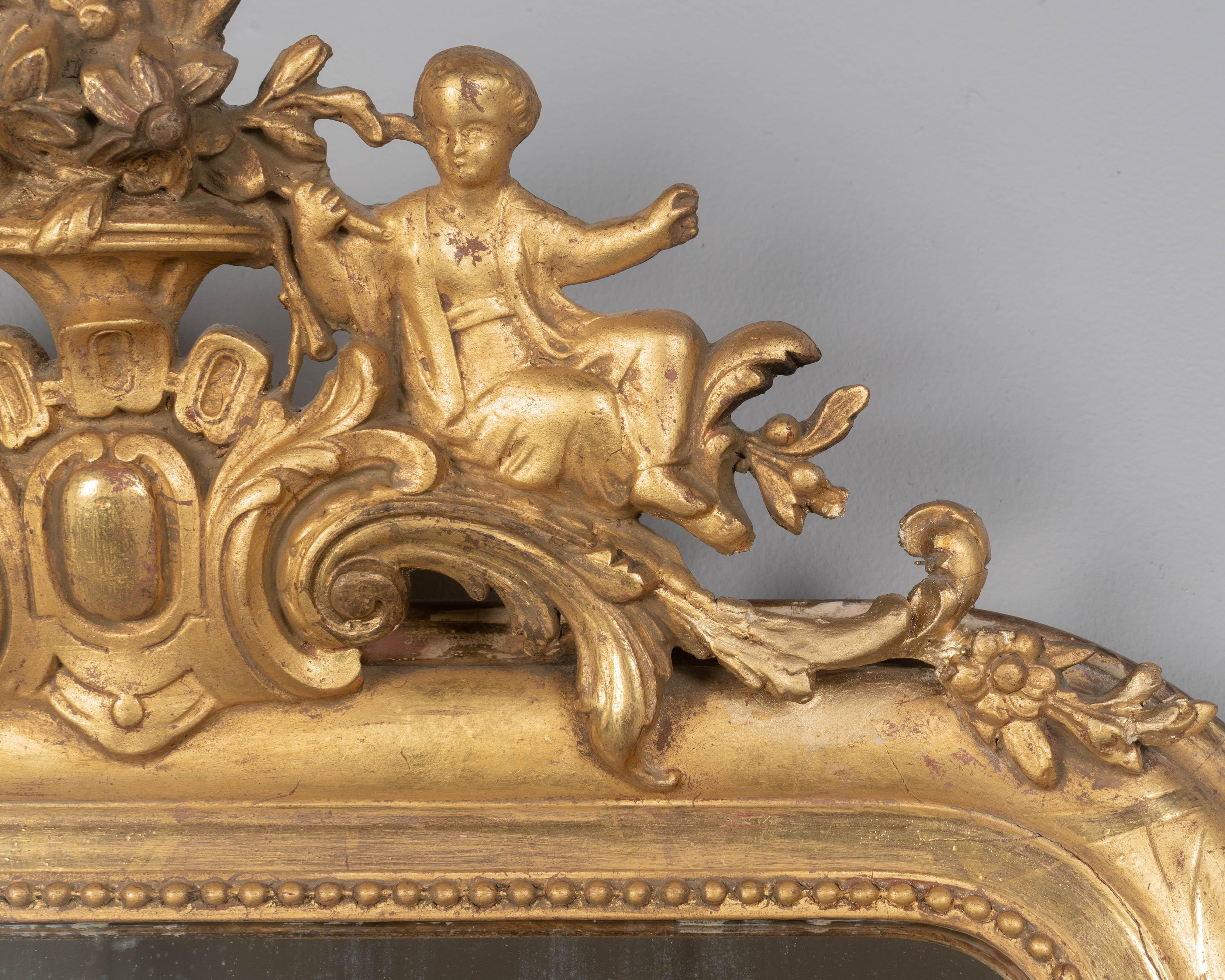 19th Century French Louis Philippe Style Gilded Mirror 23