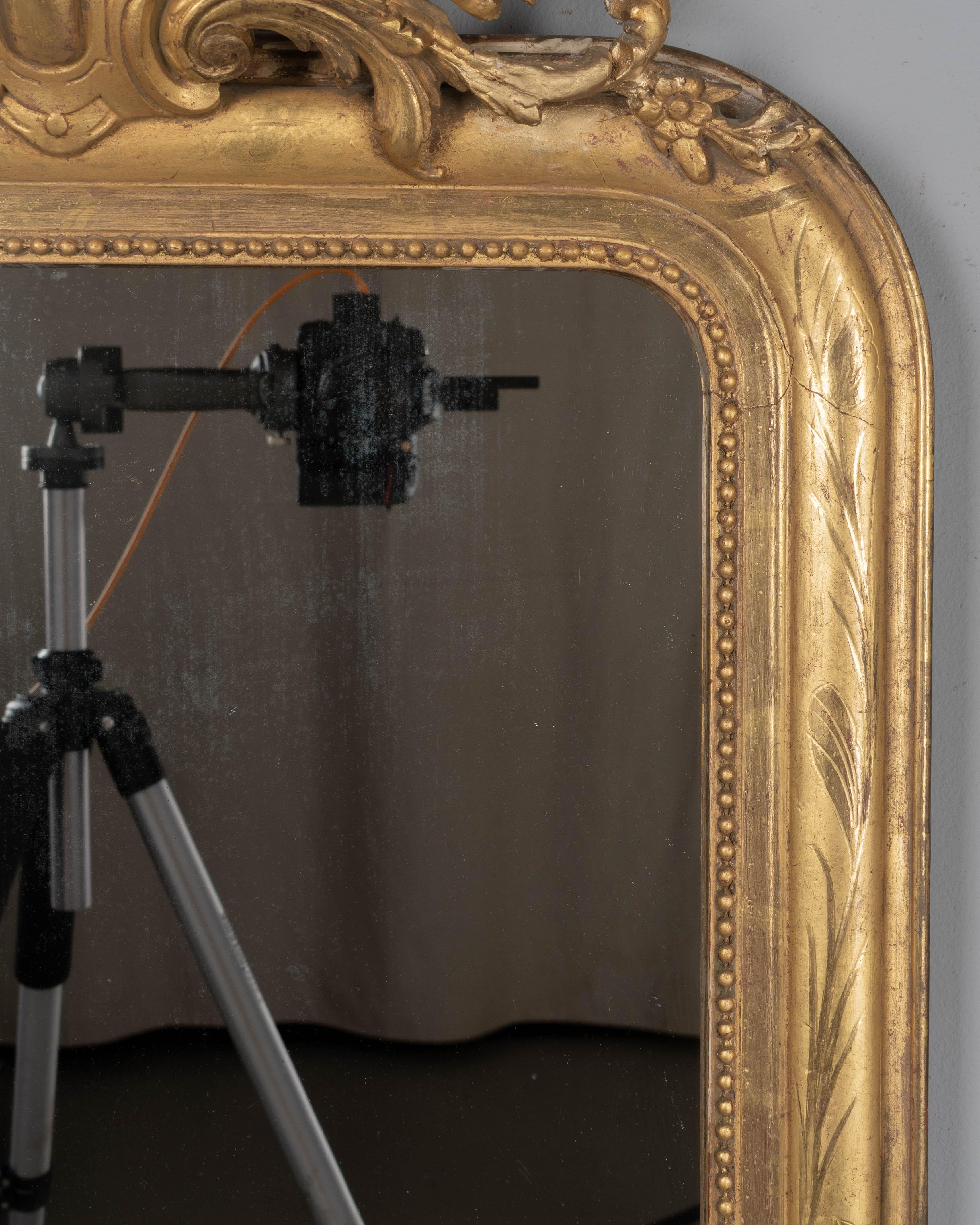 19th Century French Louis Philippe Style Gilded Mirror 23