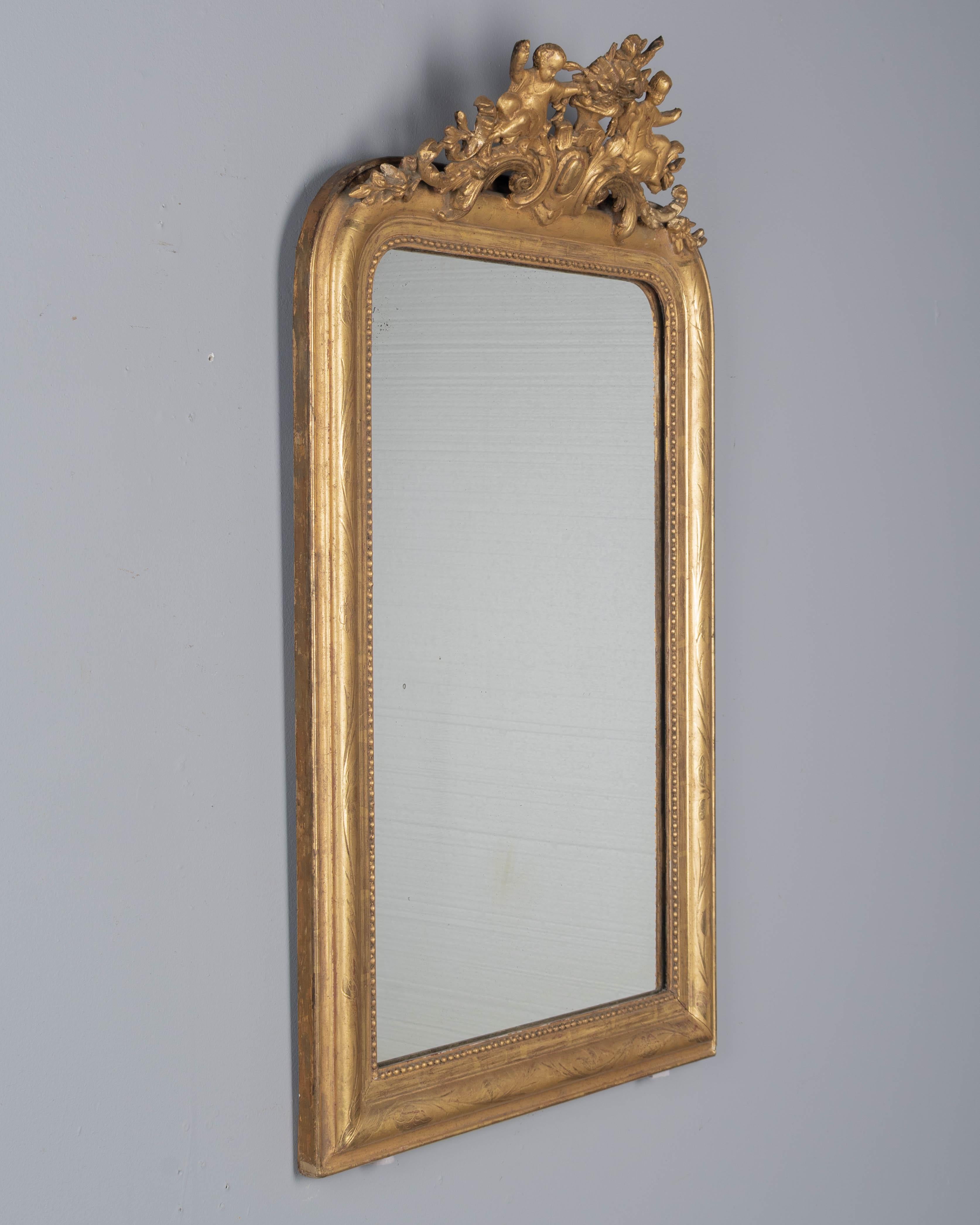 19th Century French Louis Philippe Style Gilded Mirror 23