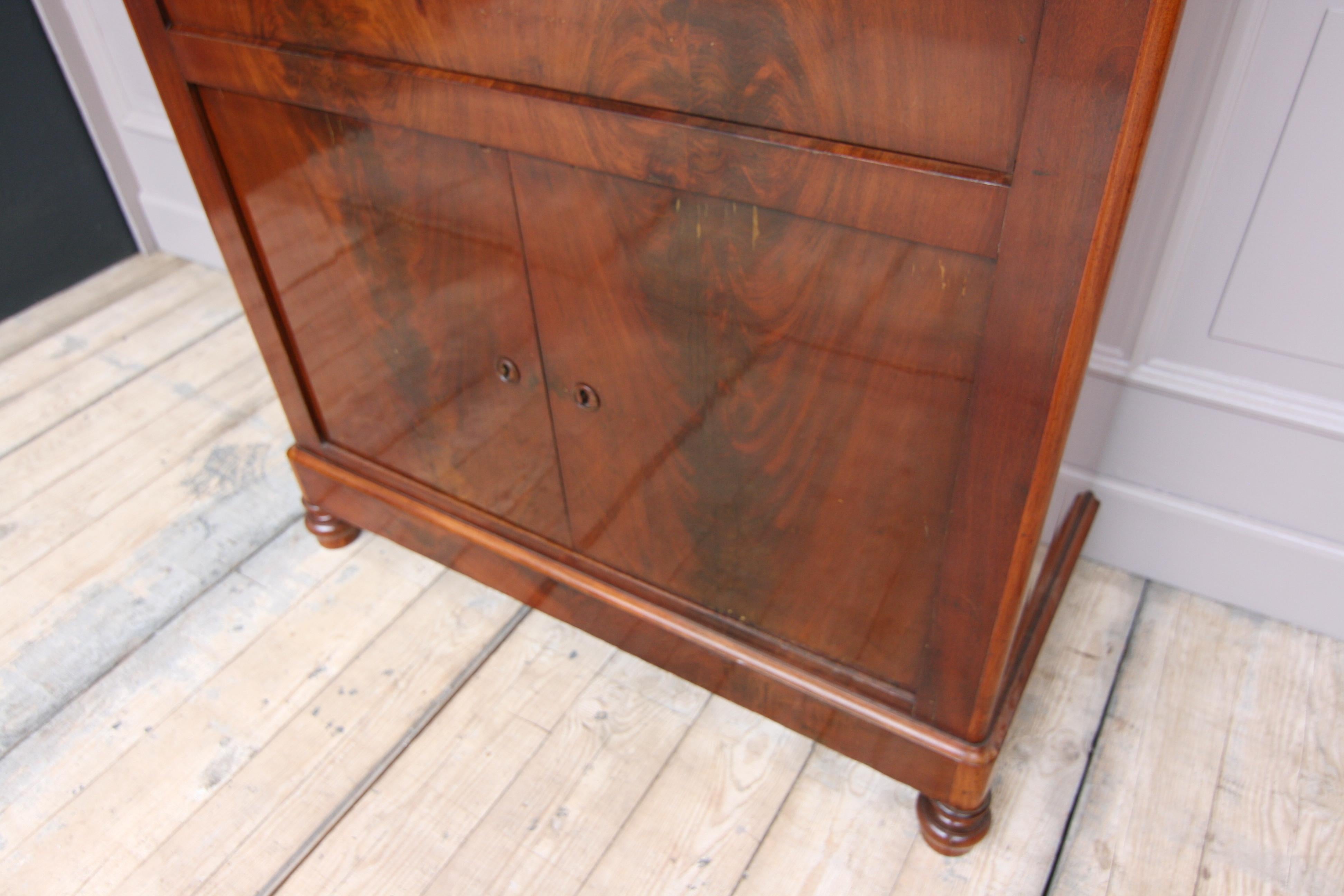19th Century French Louis Philippe Style Mahogany Secretary with Marble Top 10