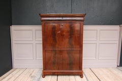 19th Century French Louis Philippe Style Mahogany Secretary with Marble Top