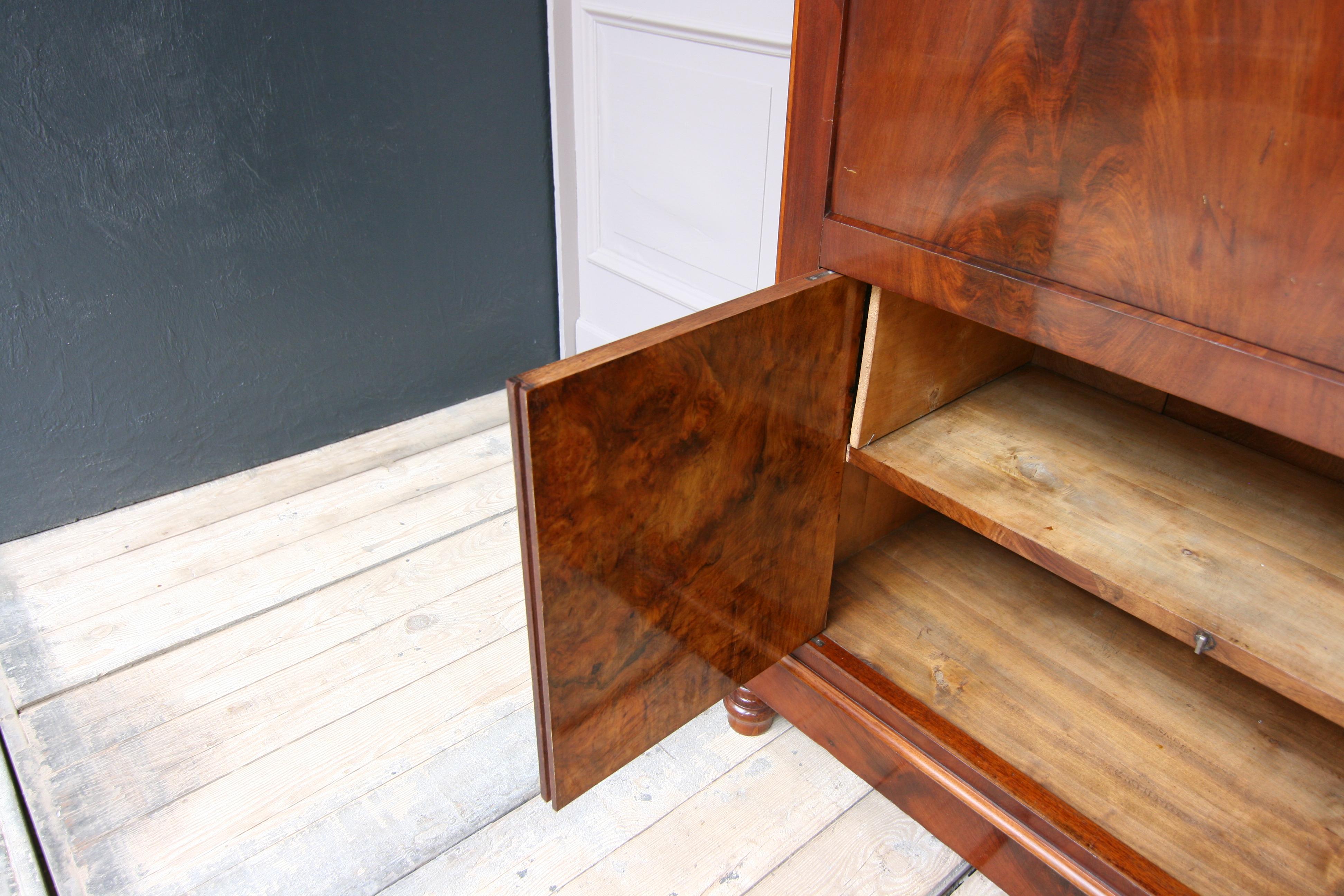 19th Century French Louis Philippe Style Mahogany Secretary with Marble Top 15